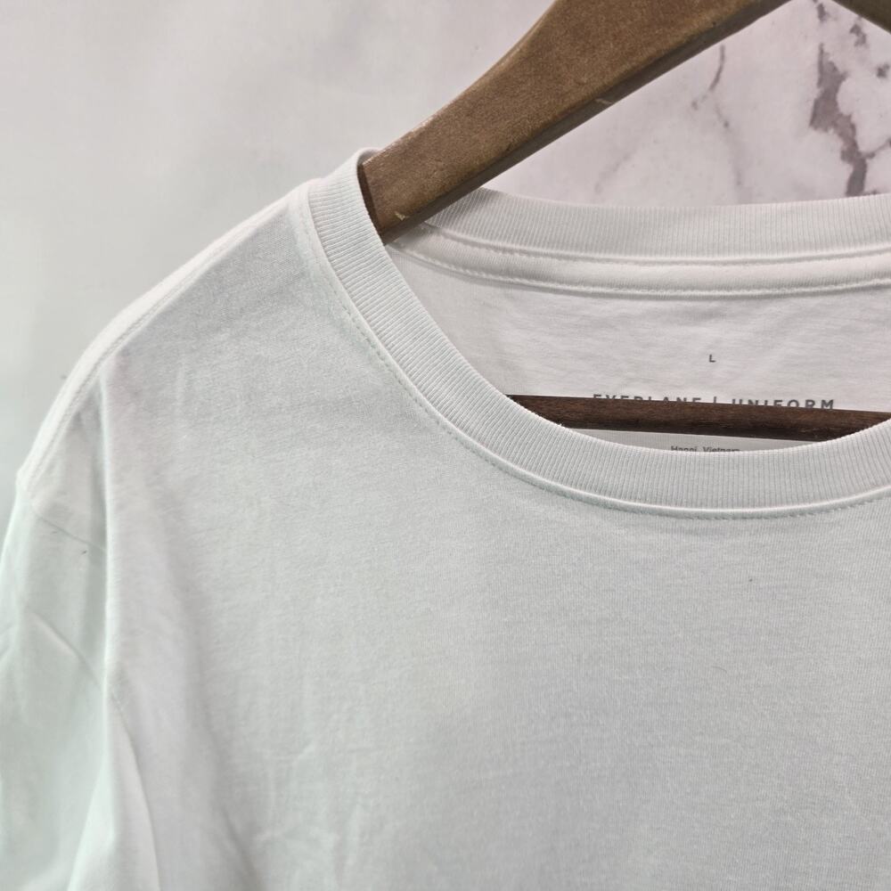 Everlane T Shirt Mens Large White Short Sleeve Crew Organic Cotton Premium - Picture 2 of 9